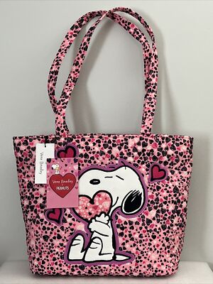 Vera Bradley Love You Snoopy Small Vera Tote Bag Limited Edition