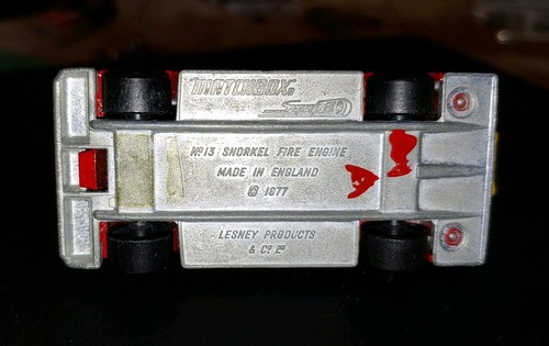 Vintage Matchbox Superfast 1977 Red Snorkel Fire Engine Truck #13 (12D) - Picture 5 of 6