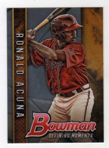 2017 Bowman Draft Chrome Defining Moments #BDM-RA ... Ronald Acuna