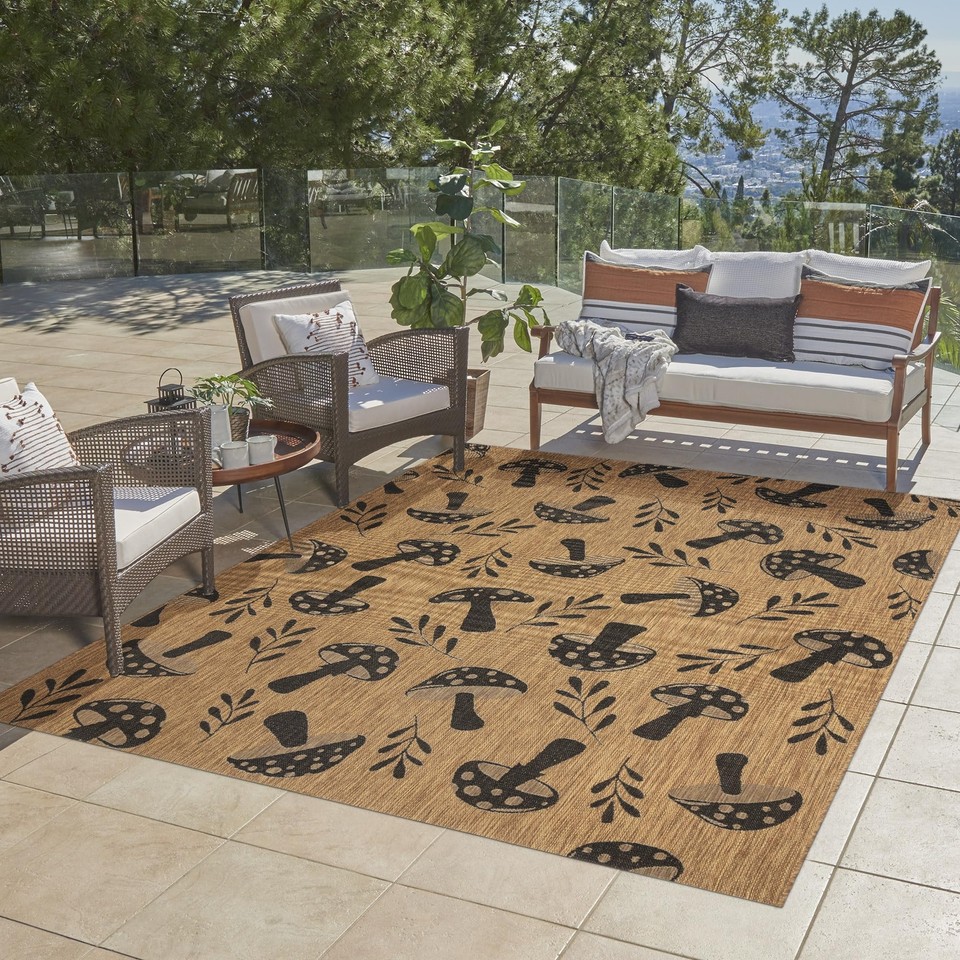 Gertmenian Indoor Outdoor Classic Flatweave Area Rug Stain UV Resistant ...