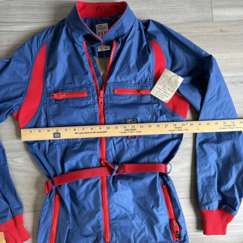 VINTAGE Roffe 360 One Piece Spring Snow Ski Powder Suit Women's M Blue Snowsuit - Picture 8 of 15