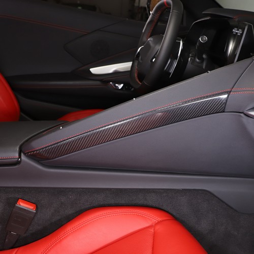 Dry Carbon Center Control Side Panel Decorative Trim For Corvette C8 2020-2025 - Picture 18 of 20
