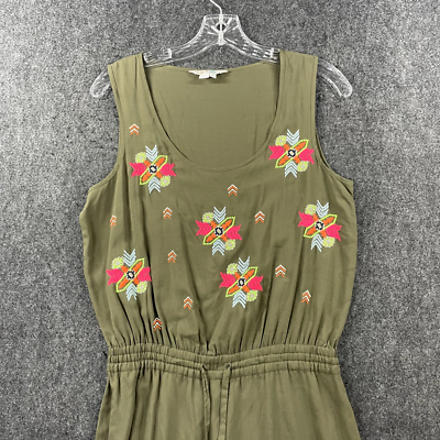 Boden Dress Women's 4 Green Army Tank Top Embroidered Slip Leightweight |  eBay