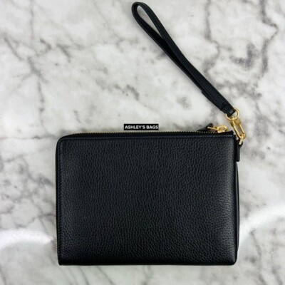 Tory Burch Britten Large Zip Pouch In Black | eBay