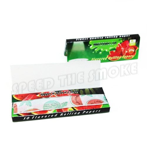 5 Packs 78*44MM WATERMELON Fruit Flavored Cigarette Rolling Paper 250 Papers - Picture 3 of 4