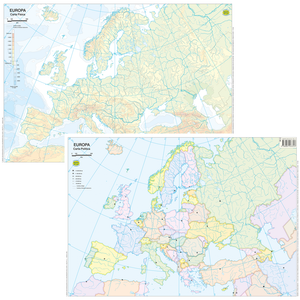 Europa Cartina Da Banco Muta Bifacciale A3 29 7x42 Cm Carta Mappa Belletti Ebay Cartina Dell'europa Vuota