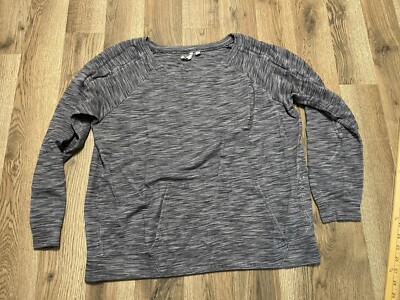 Calvin Klein Collection Shirt, Women's Size Medium, Gray Black, Long Sleeve