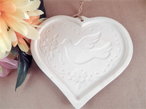 Cookie Mold Wedding Flowers Dove Stoneware Cookie Art Paper Crafts Baking Tool - Picture 5 of 5