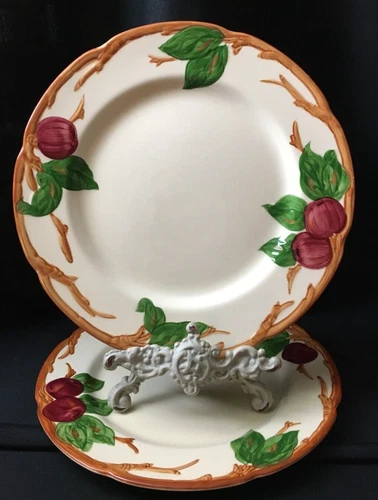 Set of 2 Franciscan Apple Dinner Plates 10.5" Vintage 1974 Made in California