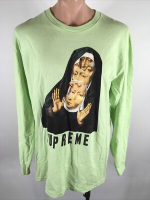 トップス Supreme Nun L/S Tee Supreme Nun Long Sleeve Tee Light Green Long Sleeve