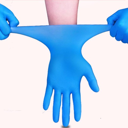 Guante de examen desechable de nitrilo guantes multiusos sin látex, 100 un., azul, mediano - Imagen 12 de 13