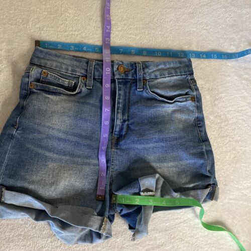 No Boundaries Women Junior 5 Jeans Shorts Hi Rise Fit Cuff Pockets Zipper Casual - Picture 10 of 11