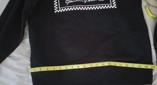 Versus Versace Men's Embroidered Box Logo Sweatshirt Black L NWT - Picture 11 of 15