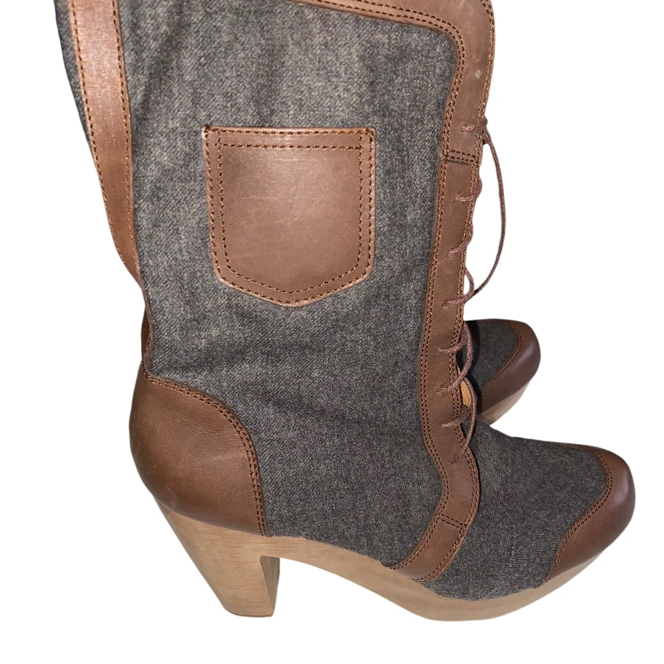 Botas Rachel Comey Mujer 10 Cuero Plataforma Tacones Encaje Steampunk Artístico Gótico Foto 4 de 4