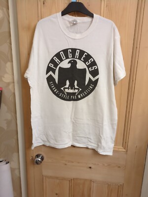 Progress Wrestling T Shirt- Gildan- Size L- Mark On Front- P2P 20