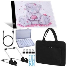 A4 LED Light Pad for Diamond Painting USB Powered with Stand and Accessories