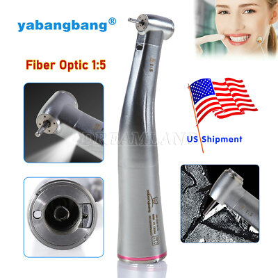 Dental 1:5 High Speed Contra Angle Handpiece LED Optic E-type For Electric Motor