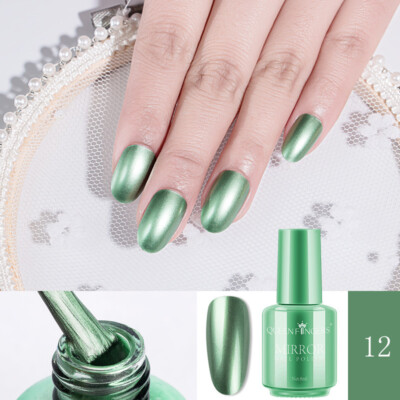  Schnell Trocknender Nagellack Metallic Gold Silber Spiegeleffekt Nail Dec: /