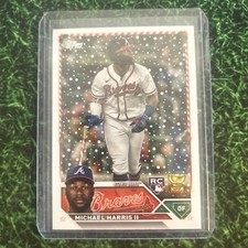 2023 Topps Holiday Mega MICHAEL HARRIS II Candy Cane Bat SP Variation RC #H105