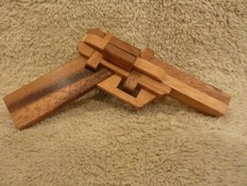 3-D Puzzle Brain Game Wooden Pistol Gun High Quality