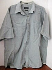 VAN HEUSEN Green Plaid BUTTON DOWN SHORT SLEEVE SHIRT Men's XL 17-17.5 NWOT