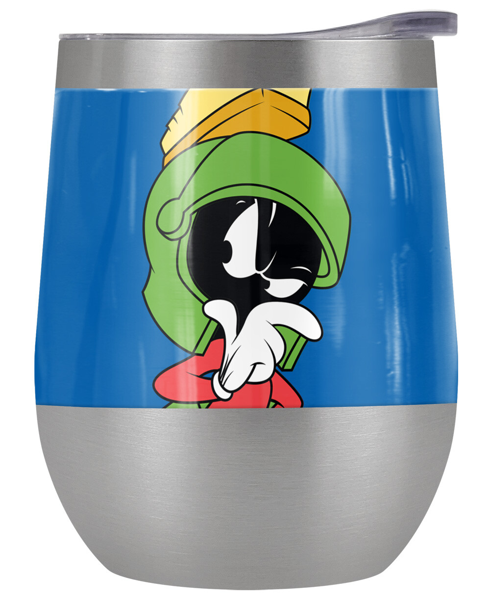 Looney Tunes Marvin Martian 12oz Wine Tumbler Steel Insulated Leak Resistant