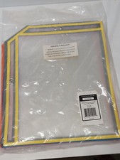   C83 12 Pk SILVER DOT Multi Color Super Heavyweight Reusable Dry Erase Pockets
