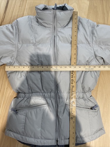 Pacific Trail Women's Down Filled Puffer Jacket Gray Size Medium Zipped Pockets - Picture 8 of 11