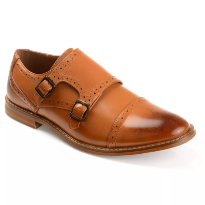 Vance Co. Wayne Men's Monk Strap Dress Shoes Size 10 Brown | eBay