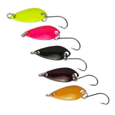 5 Stück FORELLEN BLINKER 2,6g Trout Spoons Jig Zocker Spinner Bait Spinn Köder