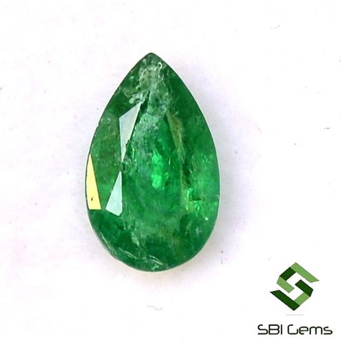 8x5 mm Certified Natural Emerald Pear Cut 0.68 CTS Untreated Loose Gemstone - Picture 7 of 7
