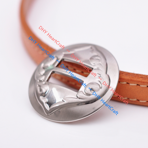 Western Snap En La Correa De Cuero Del Concho De La