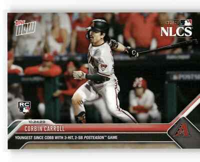 CORBIN CARROLL Rookie NLCS 2023 Topps Now #1040 MLB Arizona Diamondbacks RC  