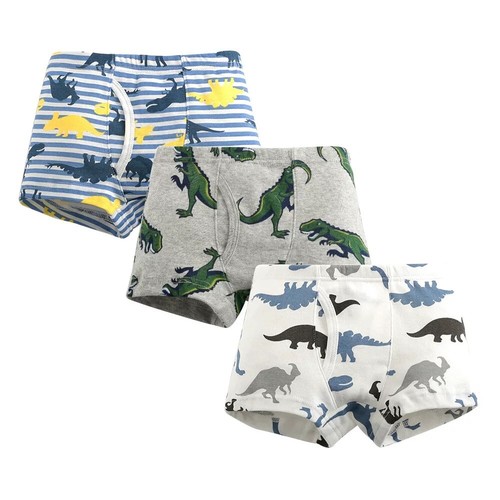6PCS Little Boys' Soft Cotton Boxer Briefs Toddler Kids Dinosaur Truck Underwear - Picture 22 of 45