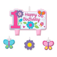 Amscan Sweet Birthday Girl 1st Birthday Candle Set, Small, Pink, New, Free Shipp on sale Amscan Sweet Birthday Girl 1st Birthday Candle Set, Small, Pink, New, Free Shipp on sale