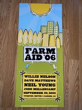 Neil Young Willie Nelson Dave Matthews John Mellencamp Farm Aid Original Poster