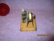 FLEISCHMAN  235 VINTAGE TIN MAN GRINDING TOY 1940'S FROM A NEW MEXICO ESTATE