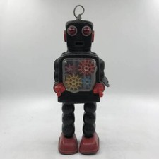 Ko Yoshiya Vintage Tin Toy WIND-UP MOTOR HIGH-WHEEL ROBOT Showa Retro