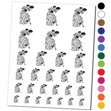 Beautiful Spanish Flamenco Dancer Woman in Dress Temporary Tattoo Set