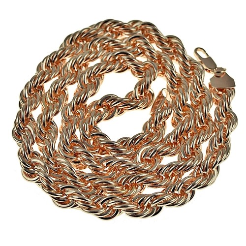 Rope Chain Rose Gold Plated 10 mm Thick 