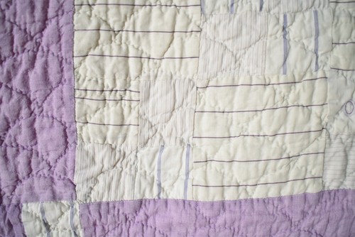 WELL QUILTED Vintage 20s Four Patch / Nine Patch Antique Quilt ~Shirting Fabrics - Picture 4 of 8