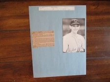 DAVE  SHORT(D-1983)Signed  3 x 5 Black/White Photo w/8 x 11 Display w/Obit/Stats