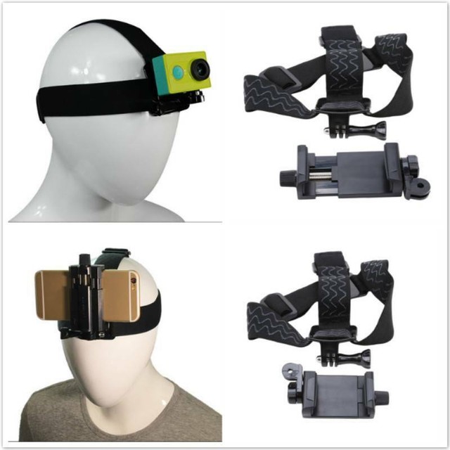 Black Universal Mobile Phone Head Fixing Bracket Strap Outdoor Head Phone Holder eBay