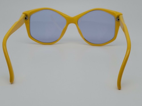Christian Dior 2224 40 Yellow Tiger Stripe Rhinestone Frame Blue Lens Sunglasses - Picture 5 of 12