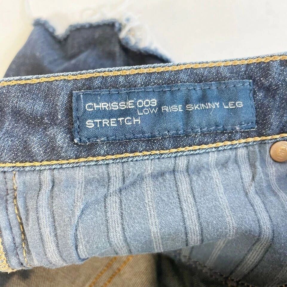 Pantalones Cortos de Denim Marc by Marc Jacobs Corte Para Mujer 27 Azul Tiro Bajo Denim Oscuro Y2K Foto 4 de 4