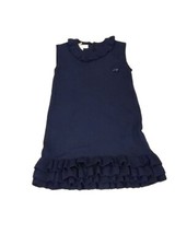 NWT NEW Gucci Baby girls navy blue Cashmere Blend Knit  dress W/ ruffle 12/18M
