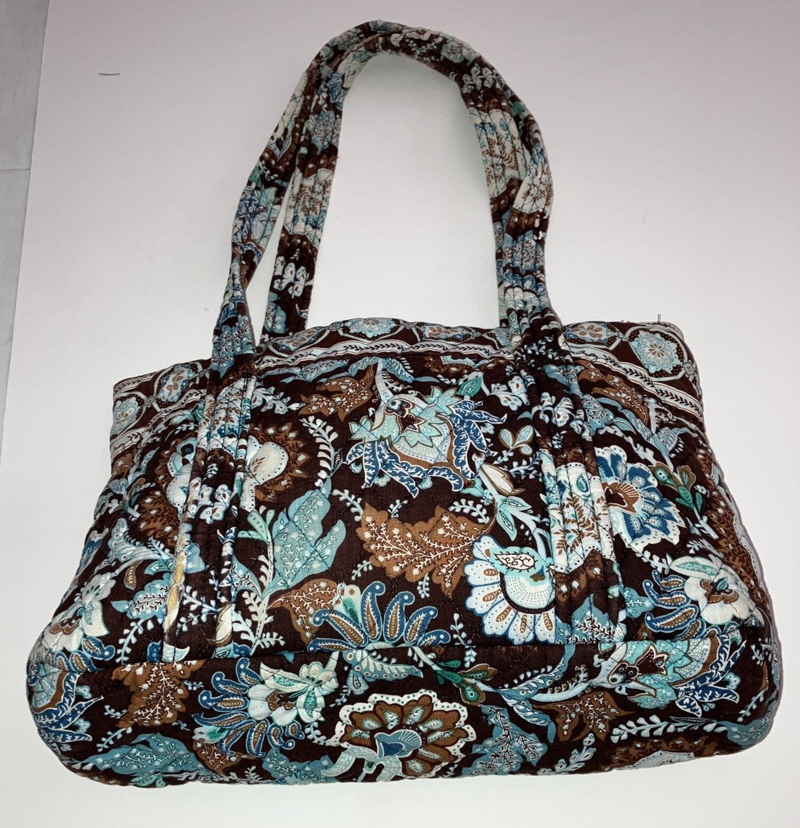 VERA BRADLEY Bag Medium Java Blue Paisley Retired Purse Zip