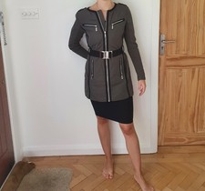 Philosophy Blues Original Size 6 Womens Green Belted Mid Coat