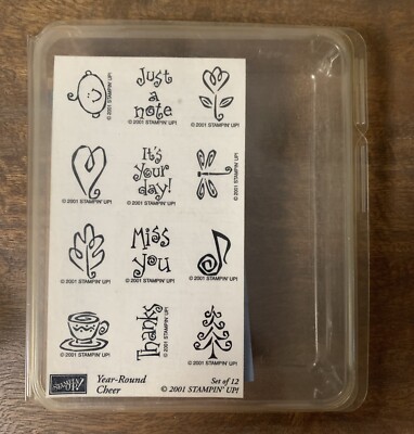 NEW STAMPIN UP 2001 YEAR ROUND CHEER MINI STAMP SET UNMOUNTED SCRAPBOOK ...