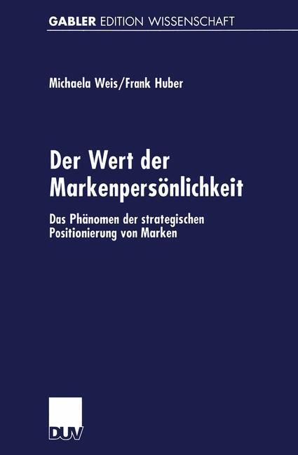 Thumbnail - Der Wert Der Markenpersönlichkeit | Buch | 9783824470969